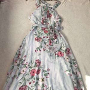 Chiffon floral maxi dress